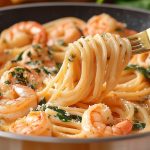 Nigdy nie jadłam czegoś tak pysznego! Kremowy makaron z krewetkami, który rozpływa się w ustach!