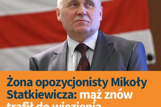 69-letni Mikoła Statkiewicz, długoletni krytyk  Łukaszenki i były kandydat na pr...