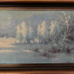 Obraz olejny – zimowy pejzaż...