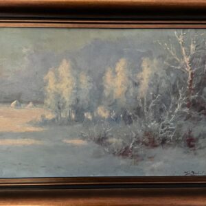 Obraz olejny – zimowy pejzaż...