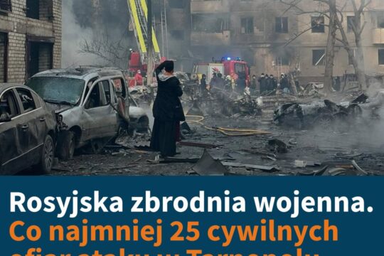 Ukraińskie służby wydobywają kolejne ofiary spod ruin dwóch bloków mieszkalnych ...