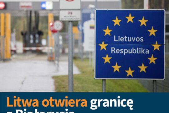 Władze Litwy uznały, że sytuacja na granicy z Białorusią uległa zmianie i zostan...