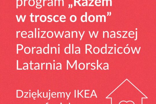Zakończyliśmy kolejny projekt „Razem w trosce o dom” realizowany we współpracy z...