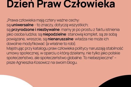 Dziś Międzynarodowy Dzień Praw Człowieka. To spójny pakiet, który pomaga indywidualnym ludziom postawić się sy...