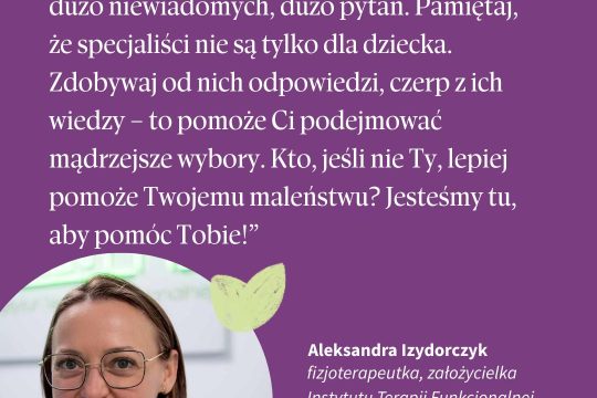 Dziś chcemy podzielić się z Wami ważnymi słowami Aleksandry Izydorczyk - fizjoterapeutki, założyciel...