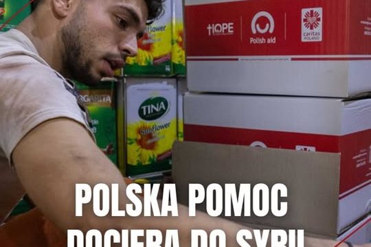 Ponad 9 tysięcy osób w Syrii otrzymuje pomoc żywnościową od Polski....
