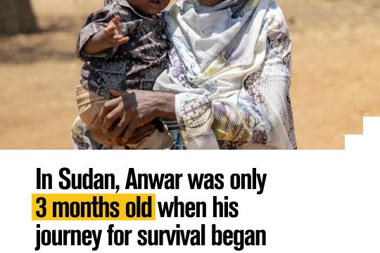 Rodzina Shamy jest jedną z milionów osób zmuszonych do odbywania długich i niebezpiecznych podróży, aby znaleźć bezpieczeństwo w Su...