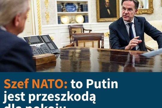 Sekretarz generalny Sojuszu Północnoatlantyckiego Mark Rutte w rozmowie z dzienn...