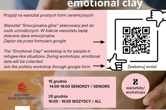 Serdecznie zapraszamy na warsztaty ceramiczne, które odbędą się 15 i 20 grudnia w Centrum Wielokultu...