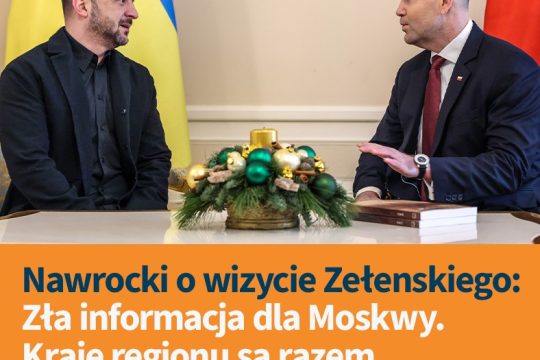 Wołodymyr Zełenski podczas spotkania z prezydentem Polski z kolei podkreślił, że...