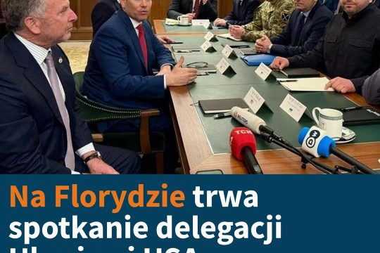 Ze strony amerykańskiej na dzisiejszym spotkaniu delegacji na Florydzie obecni s...